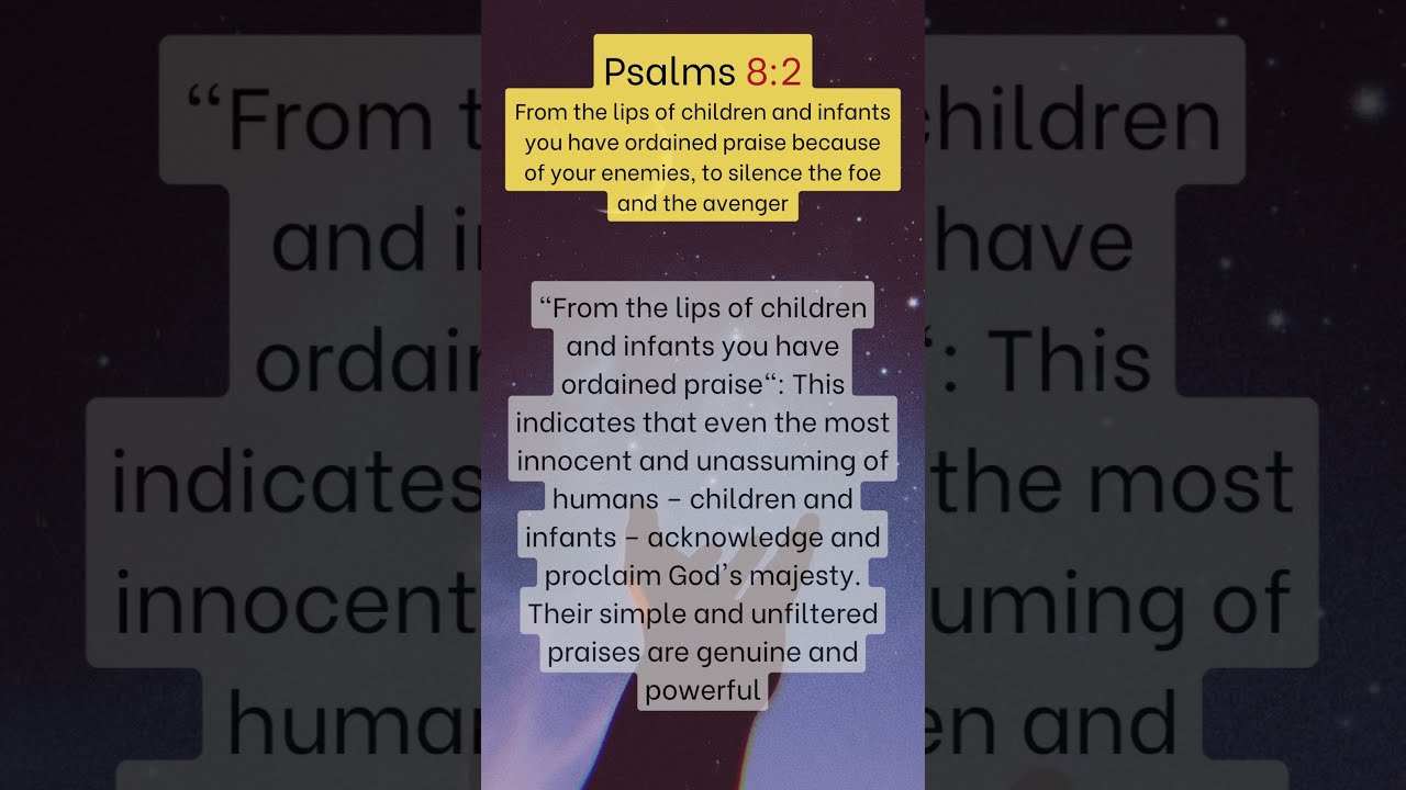 Psalm 8 2 Part 1 NIV YouTube Psalm 8 2 Part 1 NIV YouTube