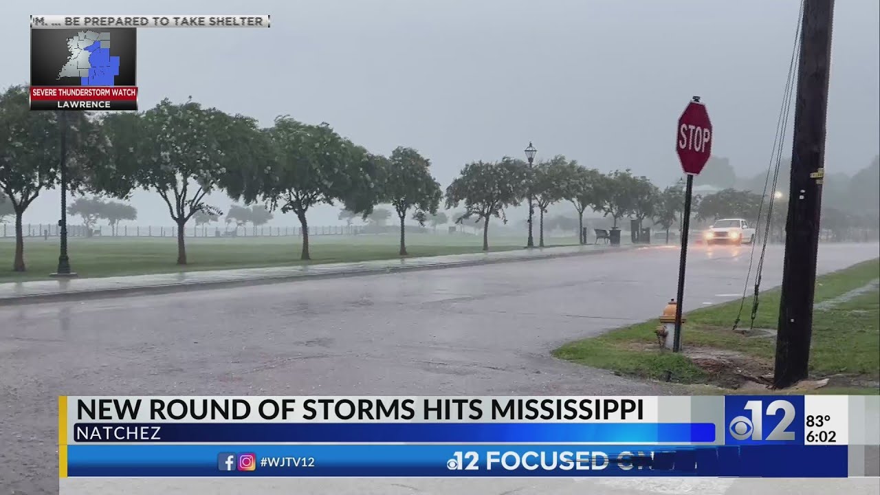 New round of storms hit Mississippi - YouTube