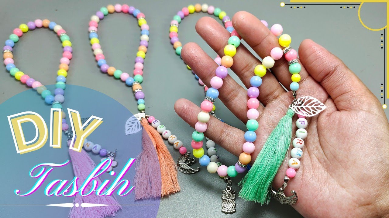 Cara membuat tasbih dari manik manik | ide bisnis souvenir dan hampers lebaran