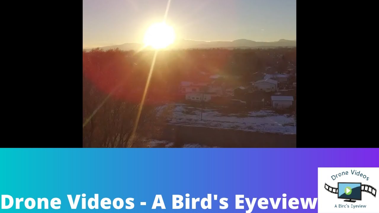 Drone Video-A Bird's Eye view-Snow and Sunrise.