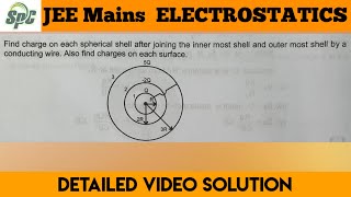 Find charge on each spherical shell after joining the inner most shell and outer most shell by a con