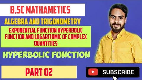 trigonometry (hyperbolic function) BSc 1st year