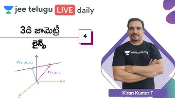 JEE Maths: 3D Geometry L4 | Lines Part 1 | JEE Telugu | Kiran Kumar