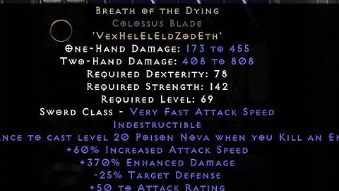 First time making a Breath of The Dying (Diablo 2 Resurrected)
