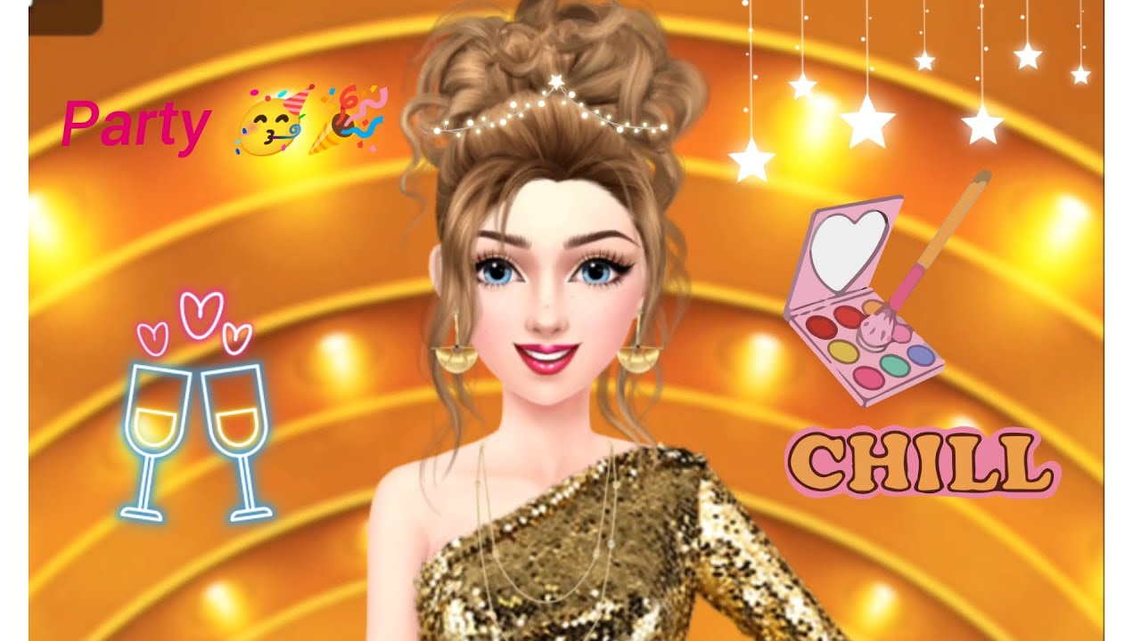 Girls makeup dress up fashion game 👠💄👩‍🎤🎆🥳🎉😀👗 Party wear 🎆 Game play