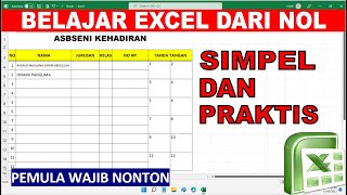 Cara Mudah Membuat Absensi Kehadiran | Belajar Excel Dari Nol