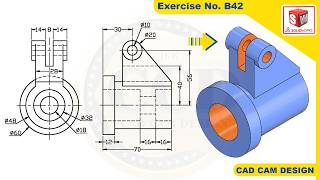 Famous SolidWorks 2D drawing to 3D Model Tutorial  Exercise  B43 Profile