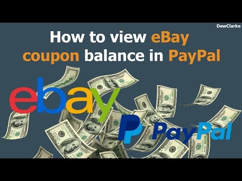 How to view eBay coupon balance in PayPal