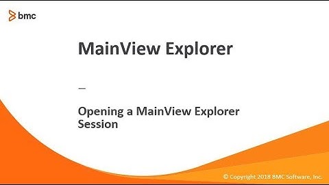 MainView Explorer - Opening a MainView Explorer Session