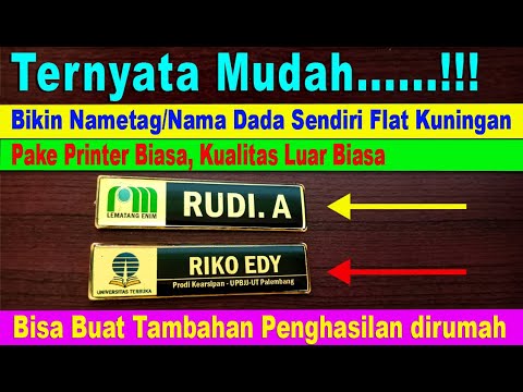 Cara Lengkap Bikin Papan Nama Dada Name Tag Kuningan Resin Youtube
