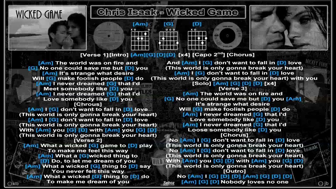 Wicked game аккорды. Wicked game текст.
