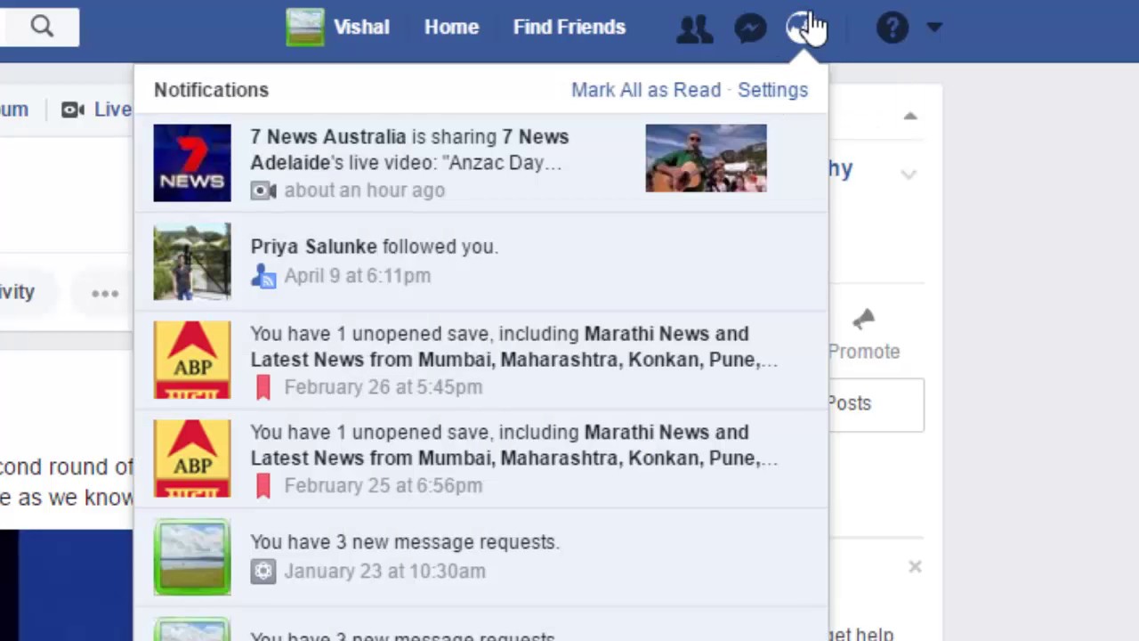 How To Turn On The Desktop Notifications From Facebook Youtube