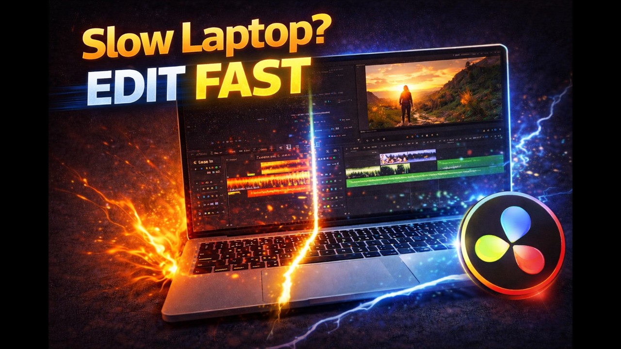 Edit 4K FASTER on Low-End Laptops DaVinci Resolve