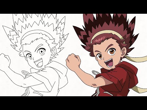 رسم نبيل روبن كازامي من انمي بي بليد إكس Drawing Bird Kazami From BeyBlade X