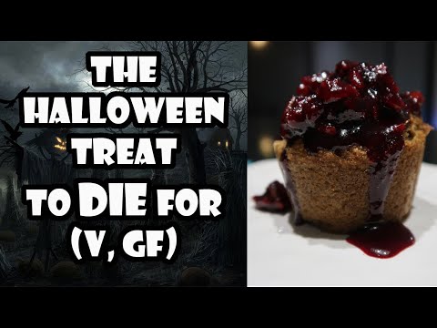 The Halloween Treat To DIE For (vegan, gluten free Sweet Potato Pound Cake w/ Bloody Pecan Caramel)