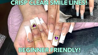 HOW TO GET THE PERFECT FRENCH TIP SMILE LINE! | NAIL TUTORIAL