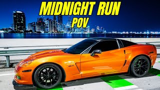 Its Midnight, Come Drive With Me Corvette C6 Z06 Night Drive Pov