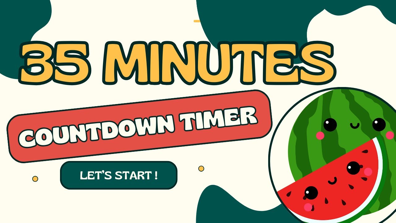 WATERMELON COUNTDOWN ! 🍉 35 MINUTES 35:00 countdown timer from 35 ...