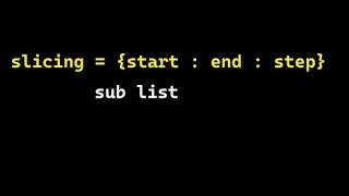Python slicing how to create sub list or reverse a list using slicing