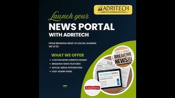 Launch Your Own News Portal with ADRITECH 📰 | Custom Website, Live Features & More!