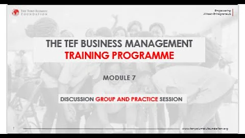 Tony Elumelu Tef Grant Business Training: Q& A to Module 6