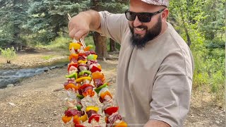 Brochetas de Ribeton y Camarón en la Montaña⛰️