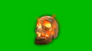 Firy skull green screen effect || Horror chroma key || Crazy Editor