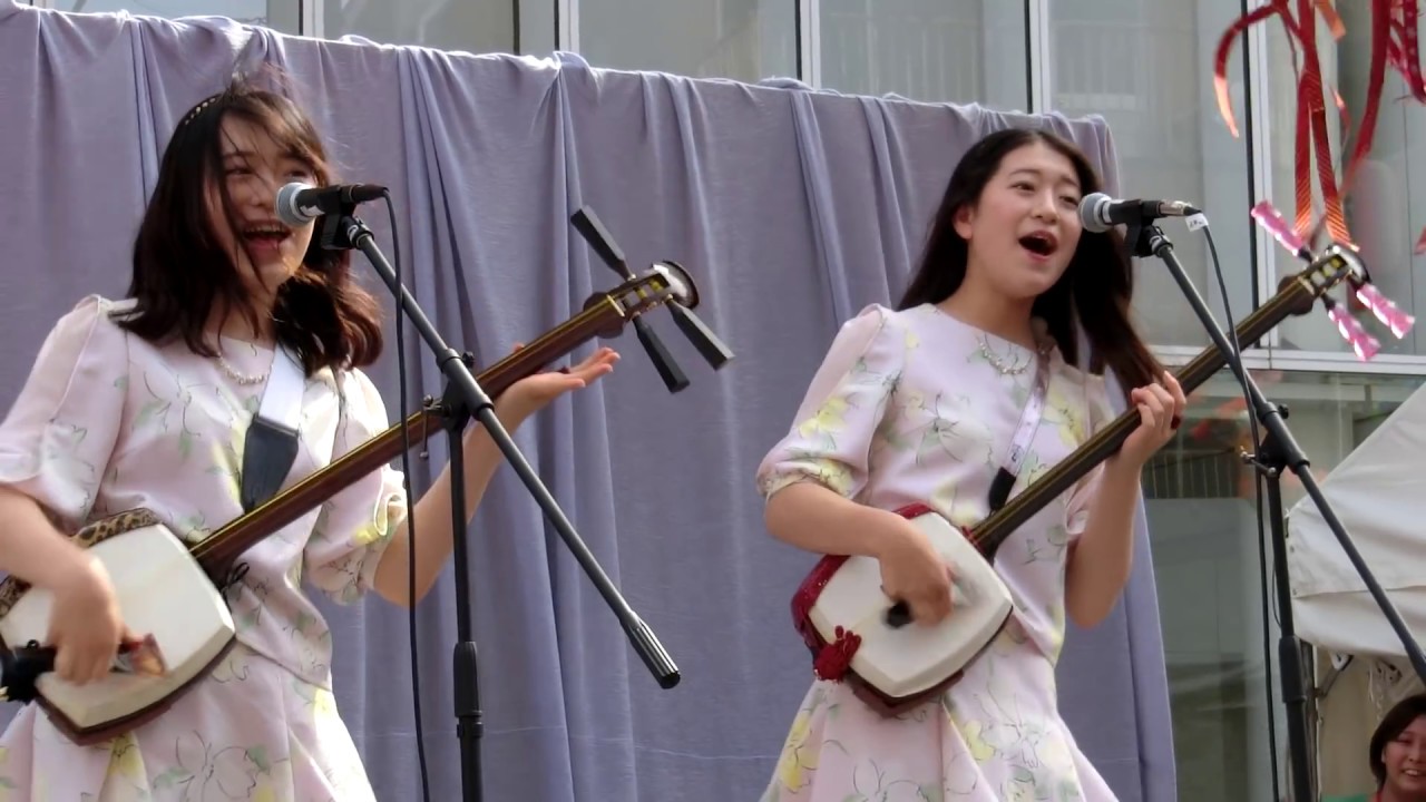 葵と楓@かっぱ橋商店街ステージ「潮来笠」「ソーラン節」