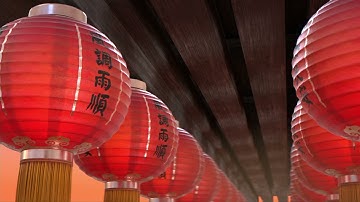 traditional taiwanese lantern evening | Texturing in Substance Painter | Rendering in Blender