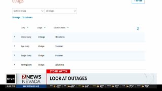 Power outage numbers in Northern Nevada