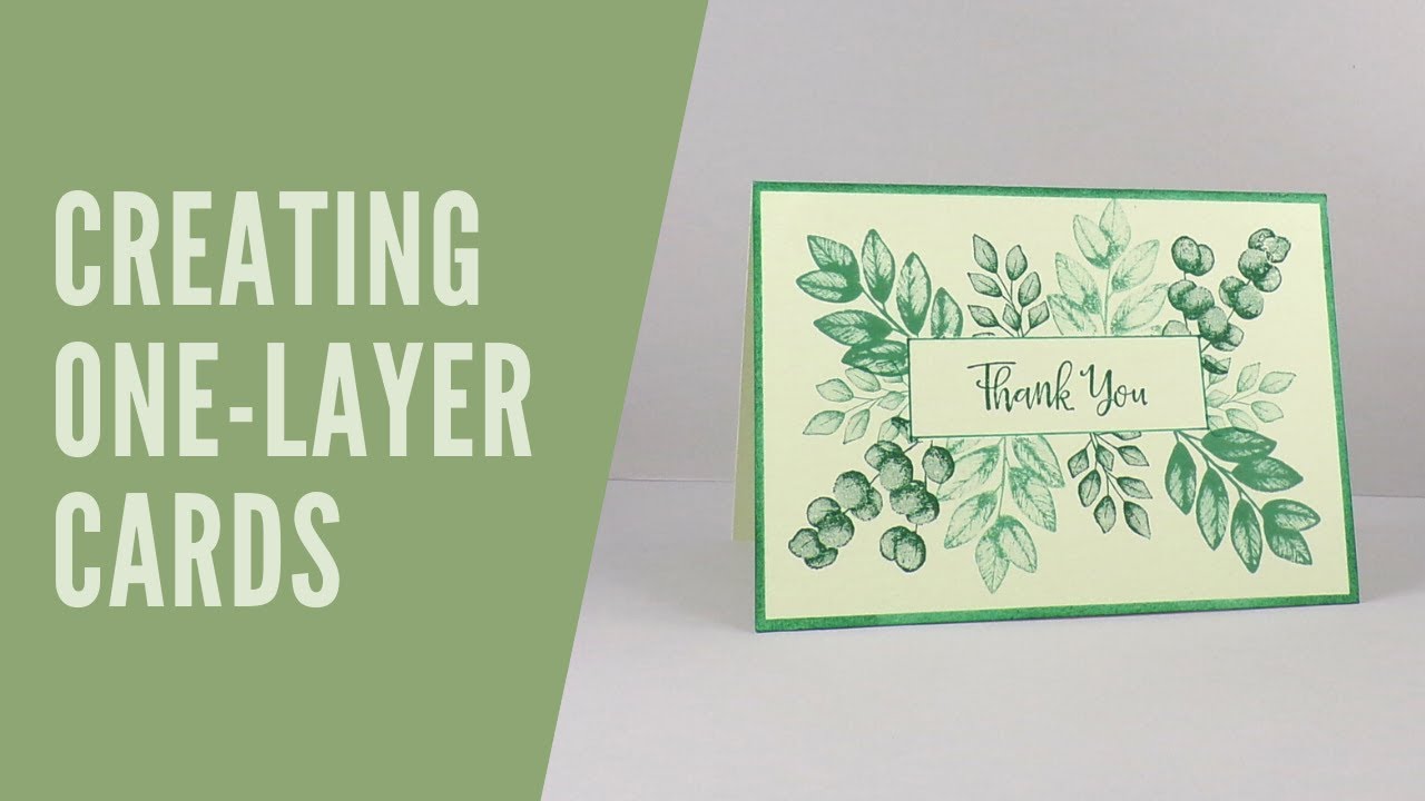 One Layer Thank You Card tutorial using the Forever Fern stamp set from ...