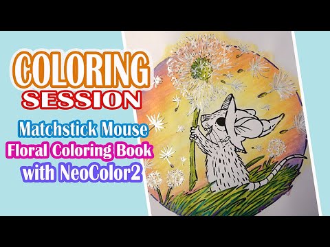 Relaxed coloring session in Matchstick Mouse Floral - YouTube