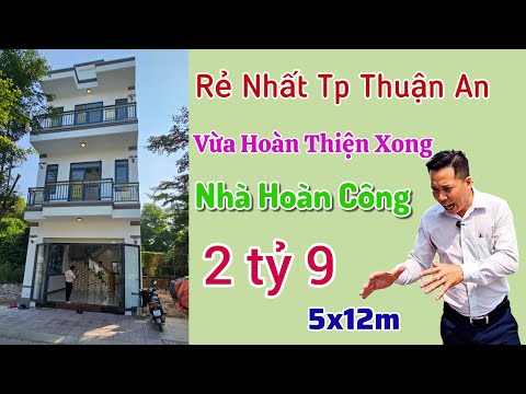 #2023 Nhà Đẹp mới Hoàn Thiện xong Sổ Hoàn Công giá CỰC SỐC | Bán nhà | Bán nhà Thuận An Bình Dương