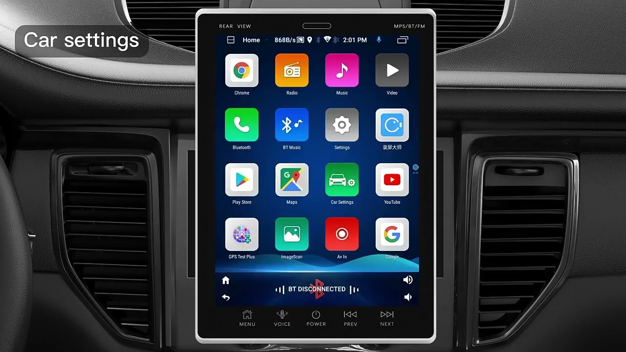 2din Автомагнитола Pi-908 9.5" Экран Tesla Style /4Ядра/1Gb Ram/ Android