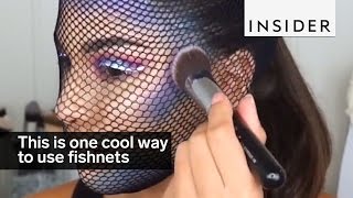 Famous Makeup Artists Use Fishnets To Create Mermaid Scales Profile