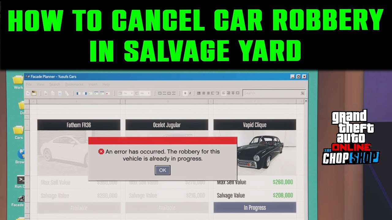 How to Cancel Car Robbery in Salvage Yard in GTA 5 Online | How to Start a New Robbery In GTA 5