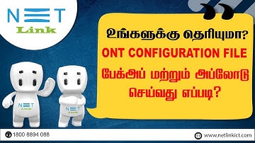How to backup & upload ONT configuration file in Netlink HG323RGW ONT? (Tamil) -43