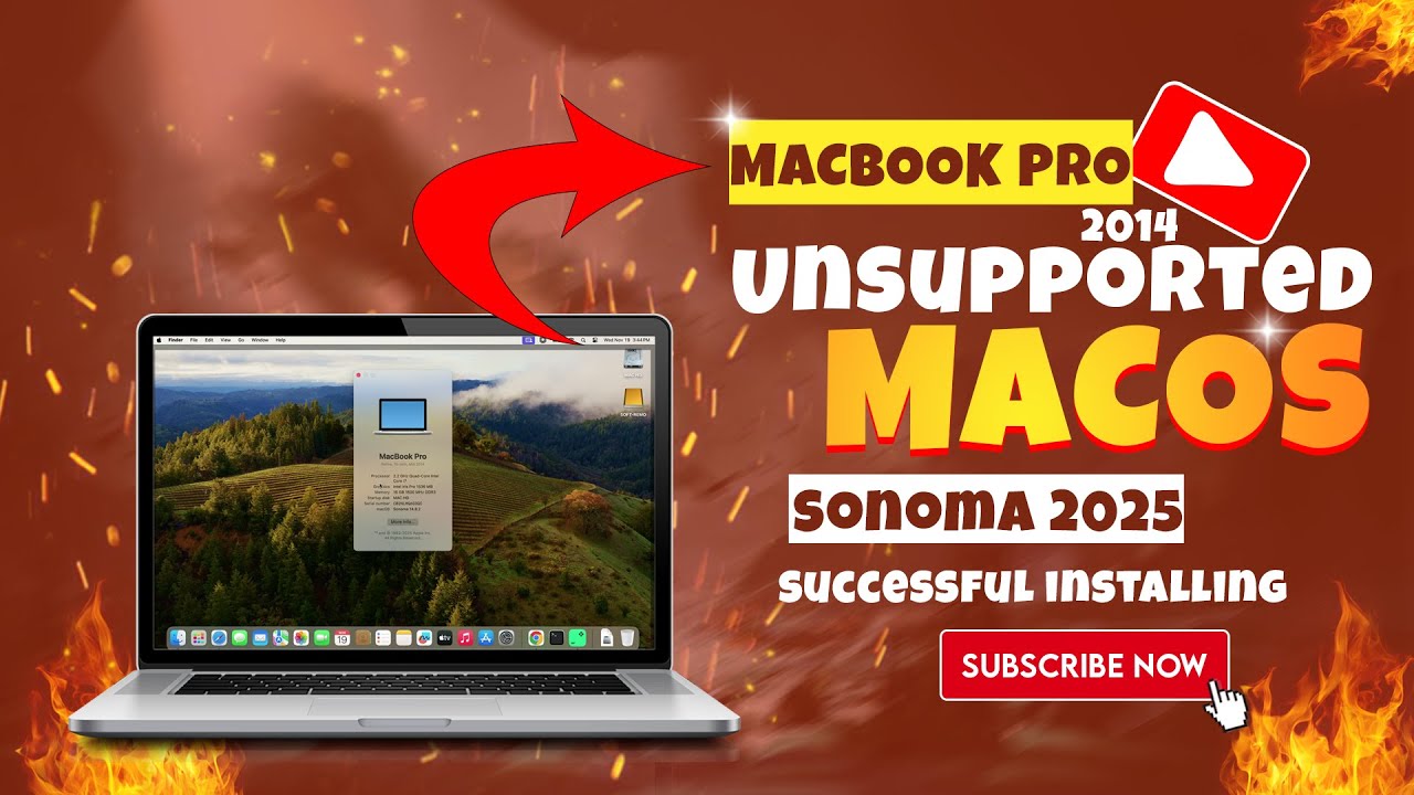 Как установить macOS Sonoma на неподдерживаемый MacBook Pro 2014