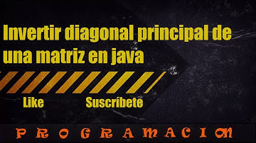 Invertir diagonal principal de matriz en java