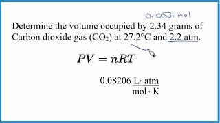 Ideal Gas Law (PV=nRT) Example Problem