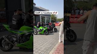 Zx6R vs hayabusa 😱🚀#zx6r #vs #hayabusa #crazy #battleroyale #rider #crazy #publicreaction #shorts