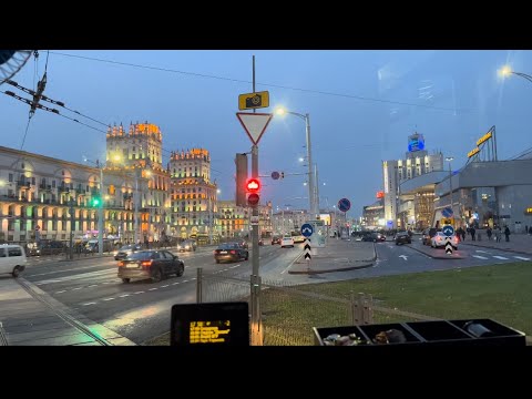 Работа водителем трамвая в Минске / Маршрут трамвая 7