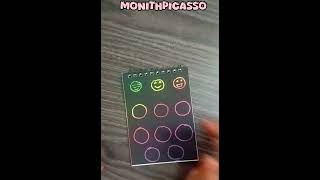 Emoji art in Magic Scratch book 🥰😘#emoji #emojis #shortsvideo