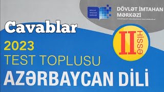 Azərbaycan Dili yeni test toplusu cavabları 2-ci hissə 2023 (DİM)