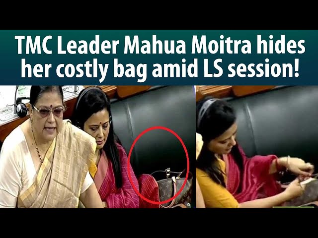 TMC leader Mahua Moitra hides her Louis Vuitton bag amid inflation