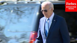JUST IN: Biden Does Not Answer Reporters' Questions As He Departs White House