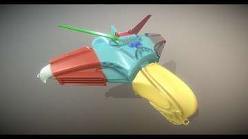 Intergalactic Spaceship 3d-Printable - Perspective 3