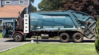 Town of Brookhaven CCC McNeilus Garbage Truck B1 Picking Up Trash