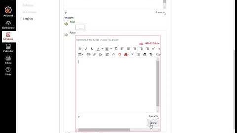 Canvas quiz  tutorial 2: Creating a True False   Fill in the blank   Essay  Quiz in Canvas