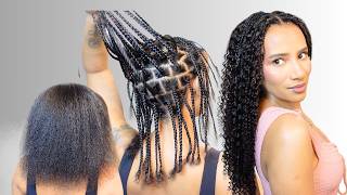 😍🔥VIRAL MIRACLE KNOT KNOTLESS BRAIDS USING BURMESE CURLY CROCHET HAIR FT @ygwigs **NO LEAVE OUT**